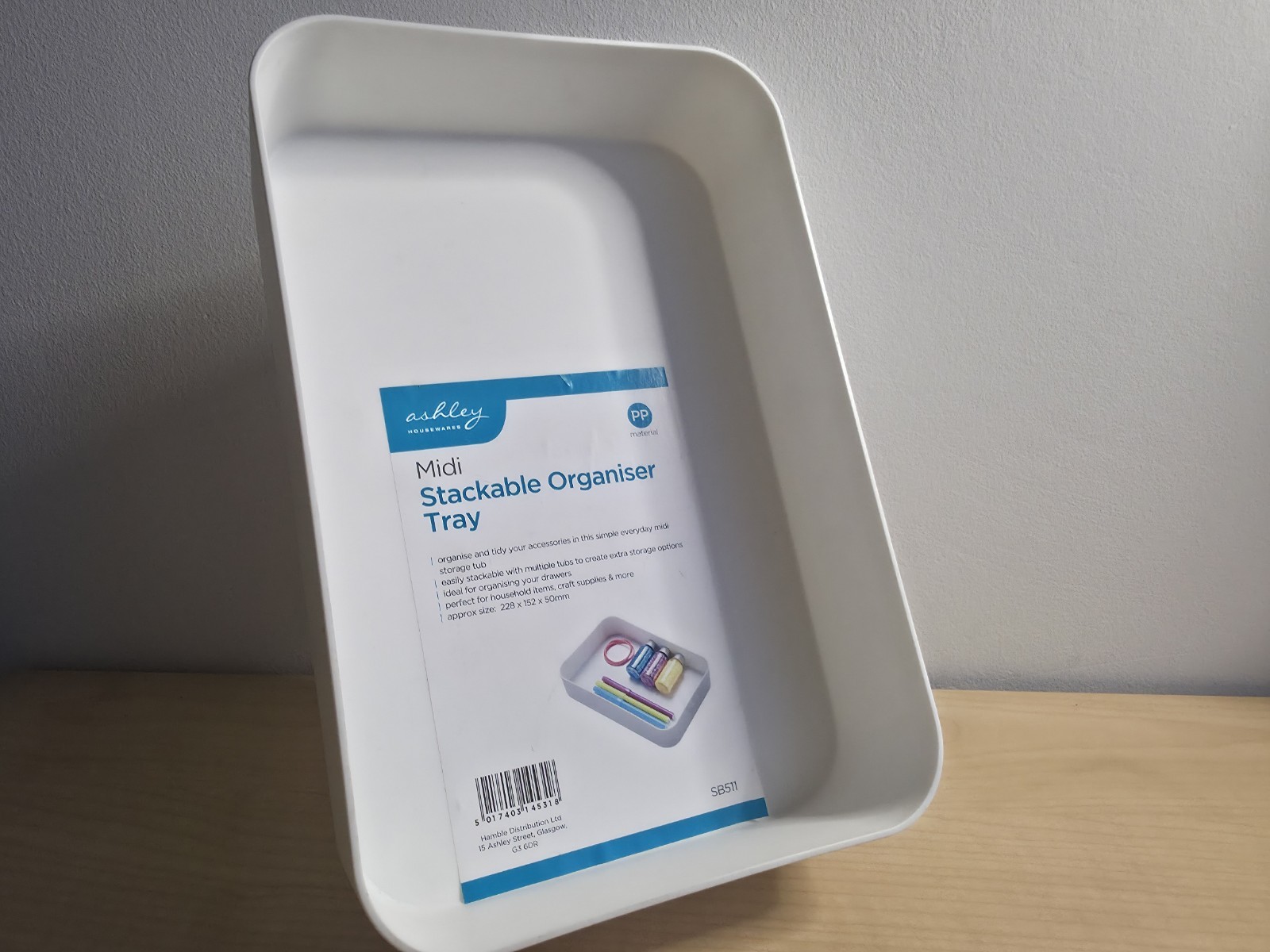 Ashley Midi Stacksble Organizer Tray Everyday Use Office Home Strong PP made