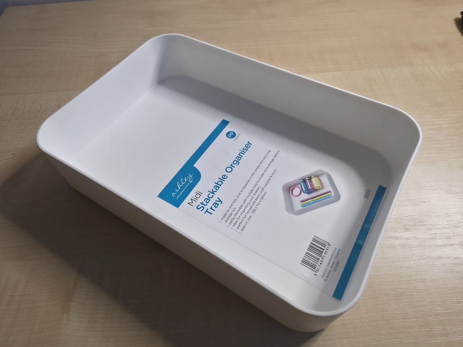 Ashley Midi Stacksble Organizer Tray Everyday Use Office Home Strong PP made - Image 2