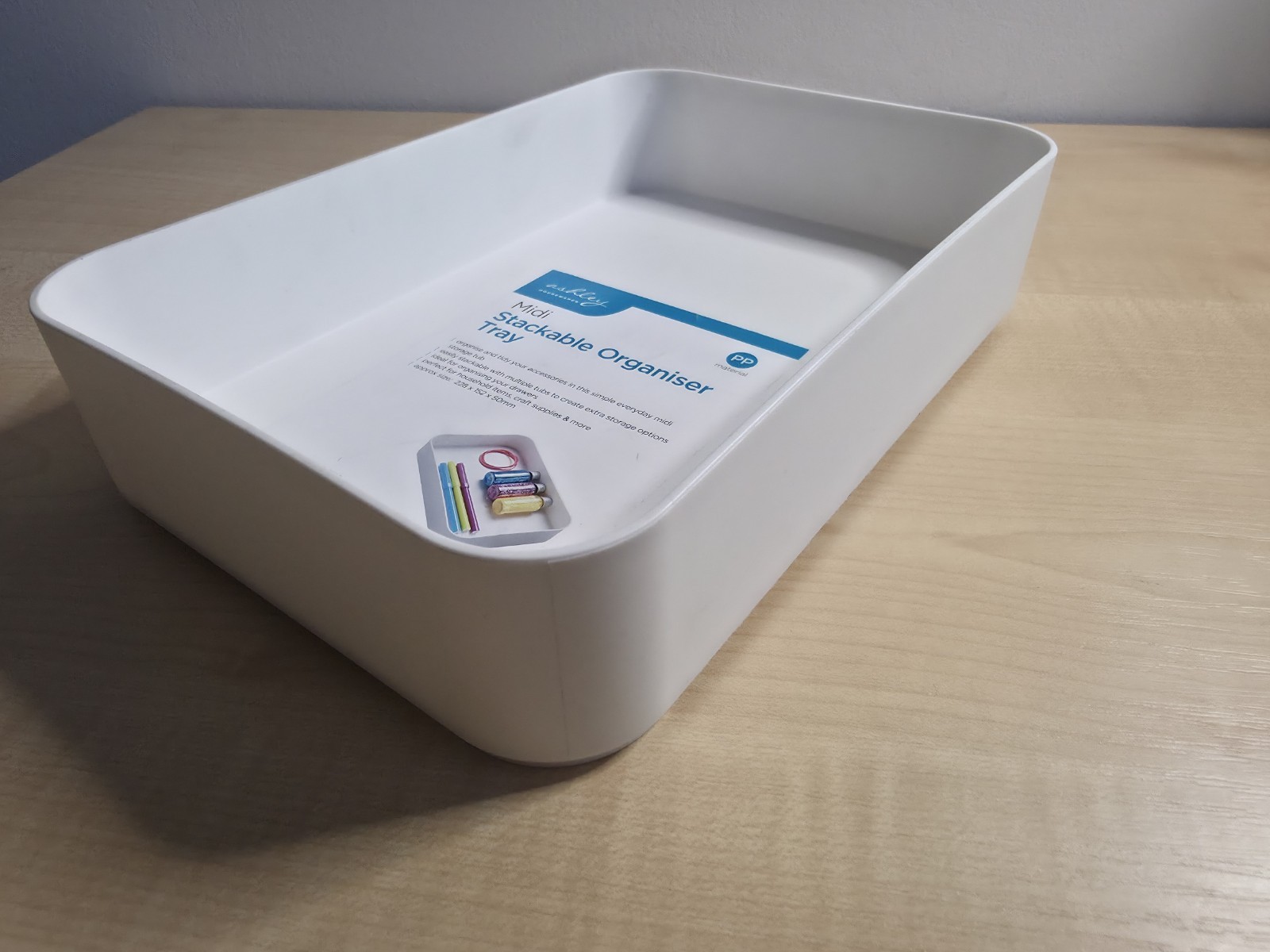 Ashley Midi Stacksble Organizer Tray Everyday Use Office Home Strong PP made - Image 3