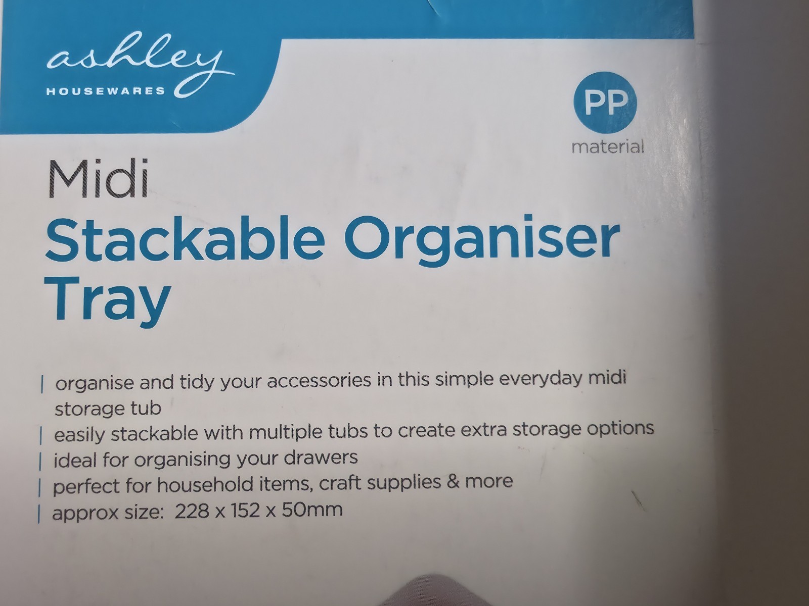 Ashley Midi Stacksble Organizer Tray Everyday Use Office Home Strong PP made - Image 7