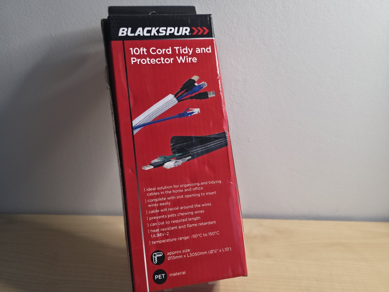 10ft Cord Tidy & Protector Wire Sleeve Cord Loom for Cables White Pet Friendly - Image 5