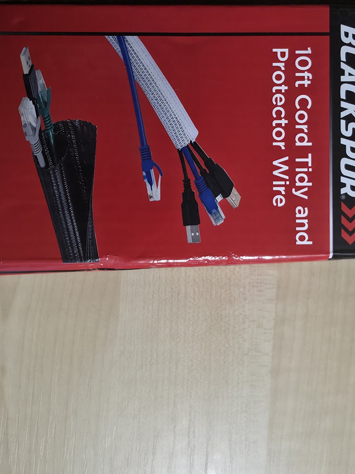 10ft Cord Tidy & Protector Wire Sleeve Cord Loom for Cables White Pet Friendly - Image 12