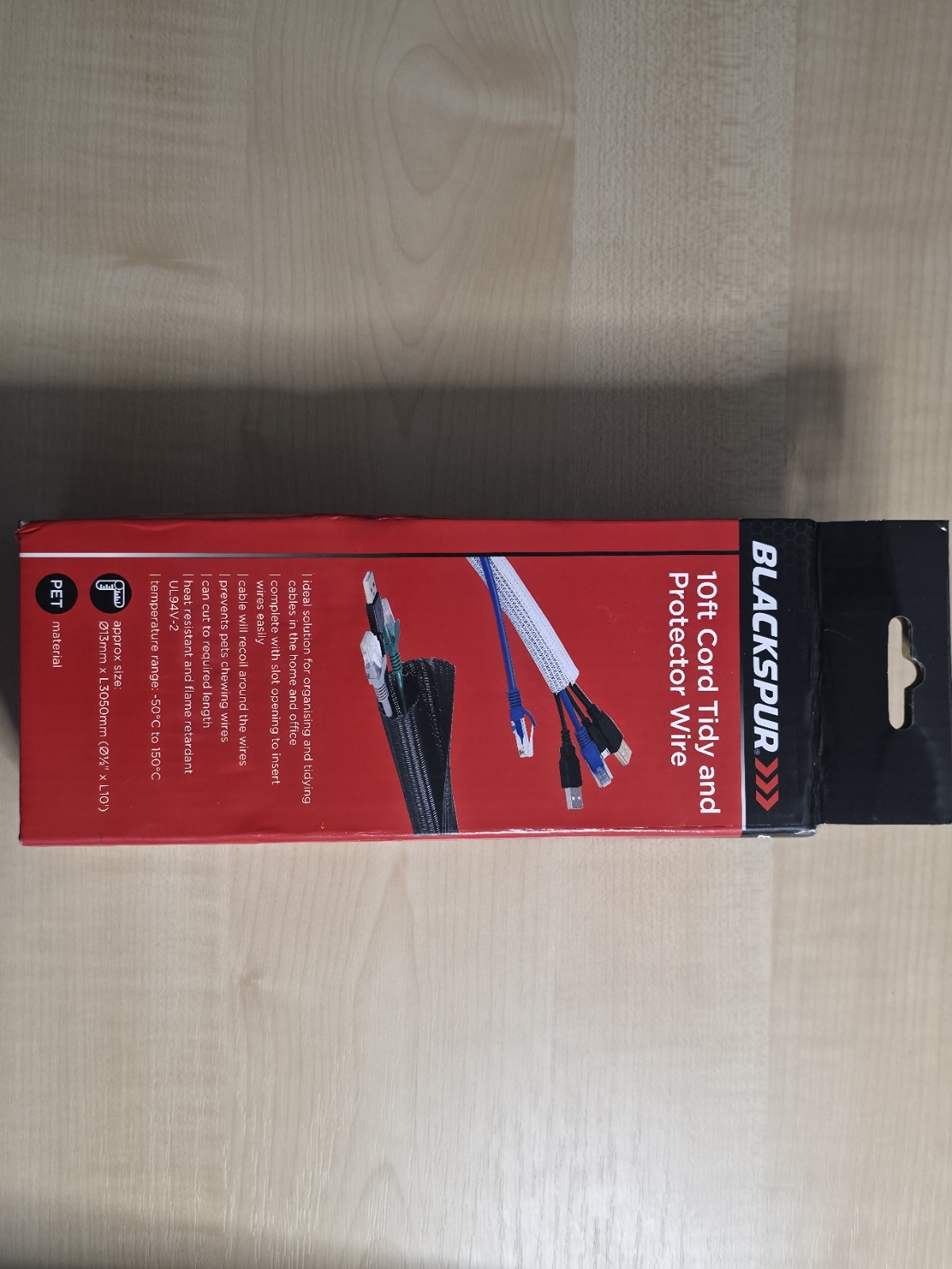 10ft Cord Tidy & Protector Wire Sleeve Cord Loom for Cables White Pet Friendly - Image 14