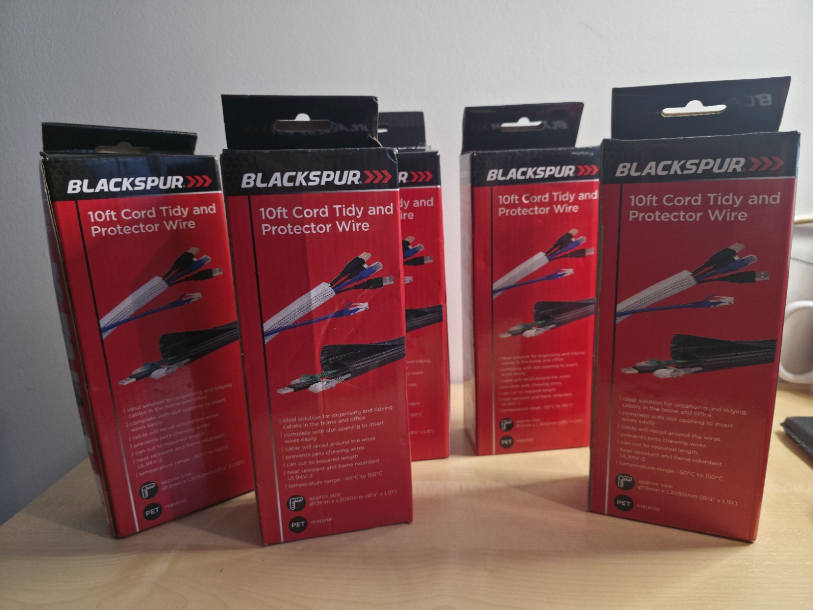 10ft Cord Tidy & Protector Wire Sleeve Cord Loom for Cables White Pet Friendly - Image 17