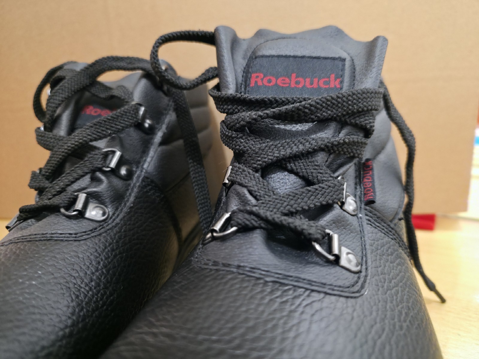 Men's RoeBucks Black Steel Toe Saftey Boots 6 Anti Slip Model Antistatic Size 10 - Image 6