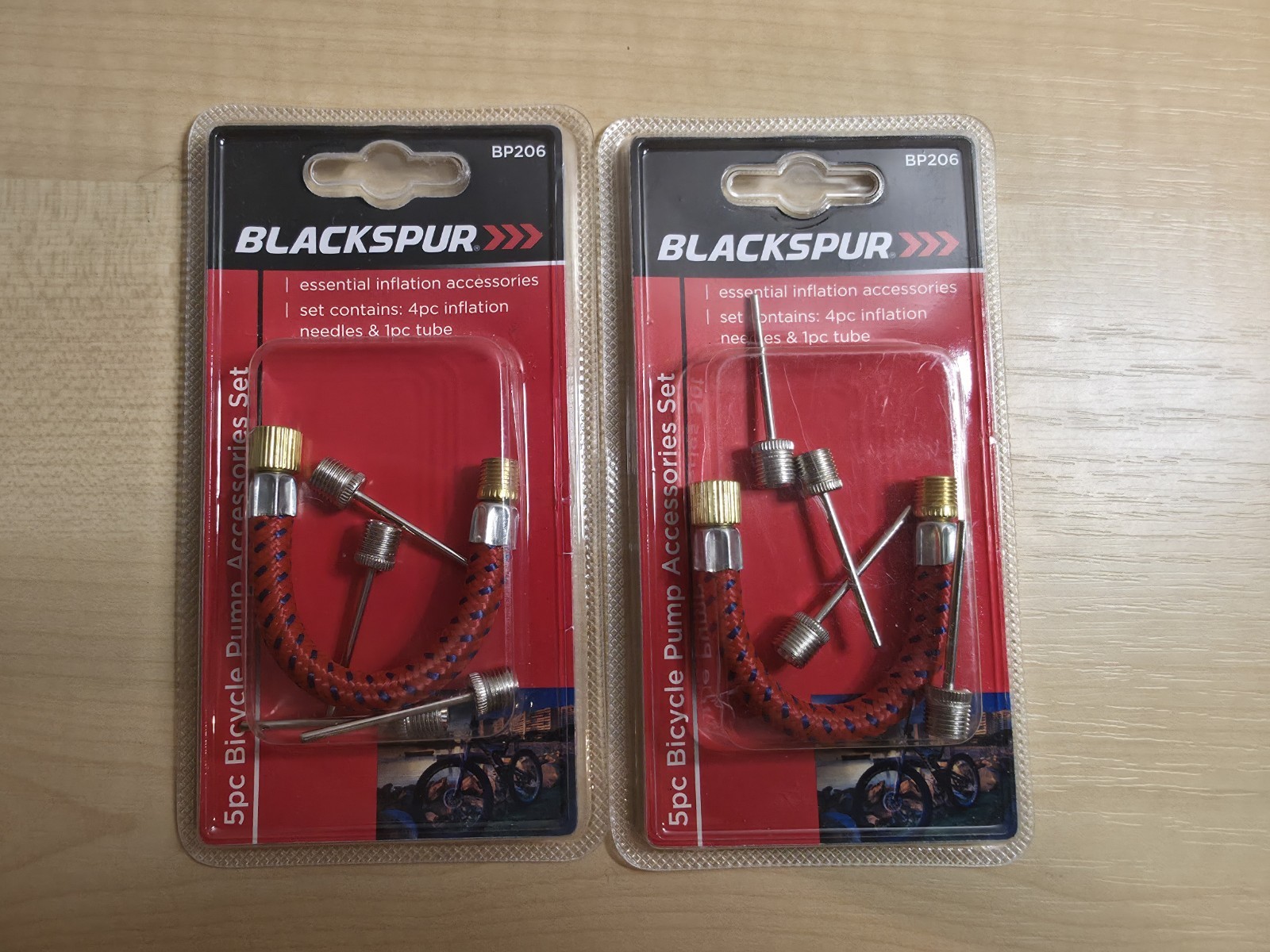 1X 5pcs Bicycle Pump Access. Set Ball Tube Inflation Adapter Set Bicycle Pump