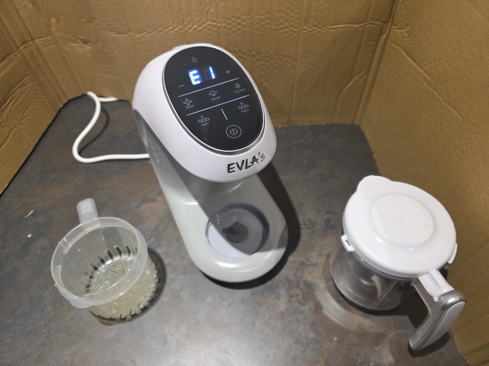 Evla Baby Food Maker Processor Steam & Blend Touch Screen + Accessories White - Image 8