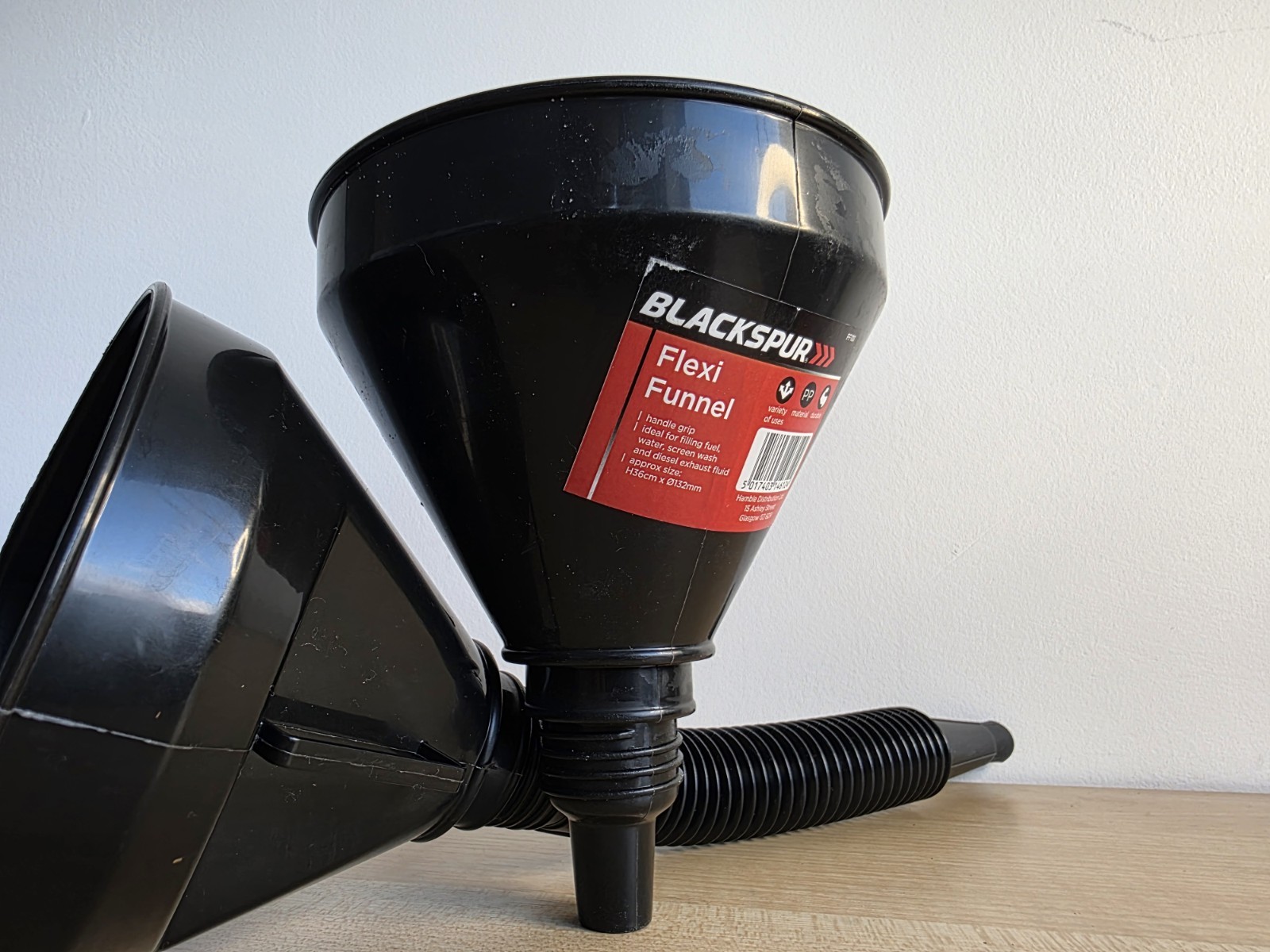 2X Blackspur Flexi Funnel Handle Grip Durable Filling Petrol Diesel Multipurpose - Image 5