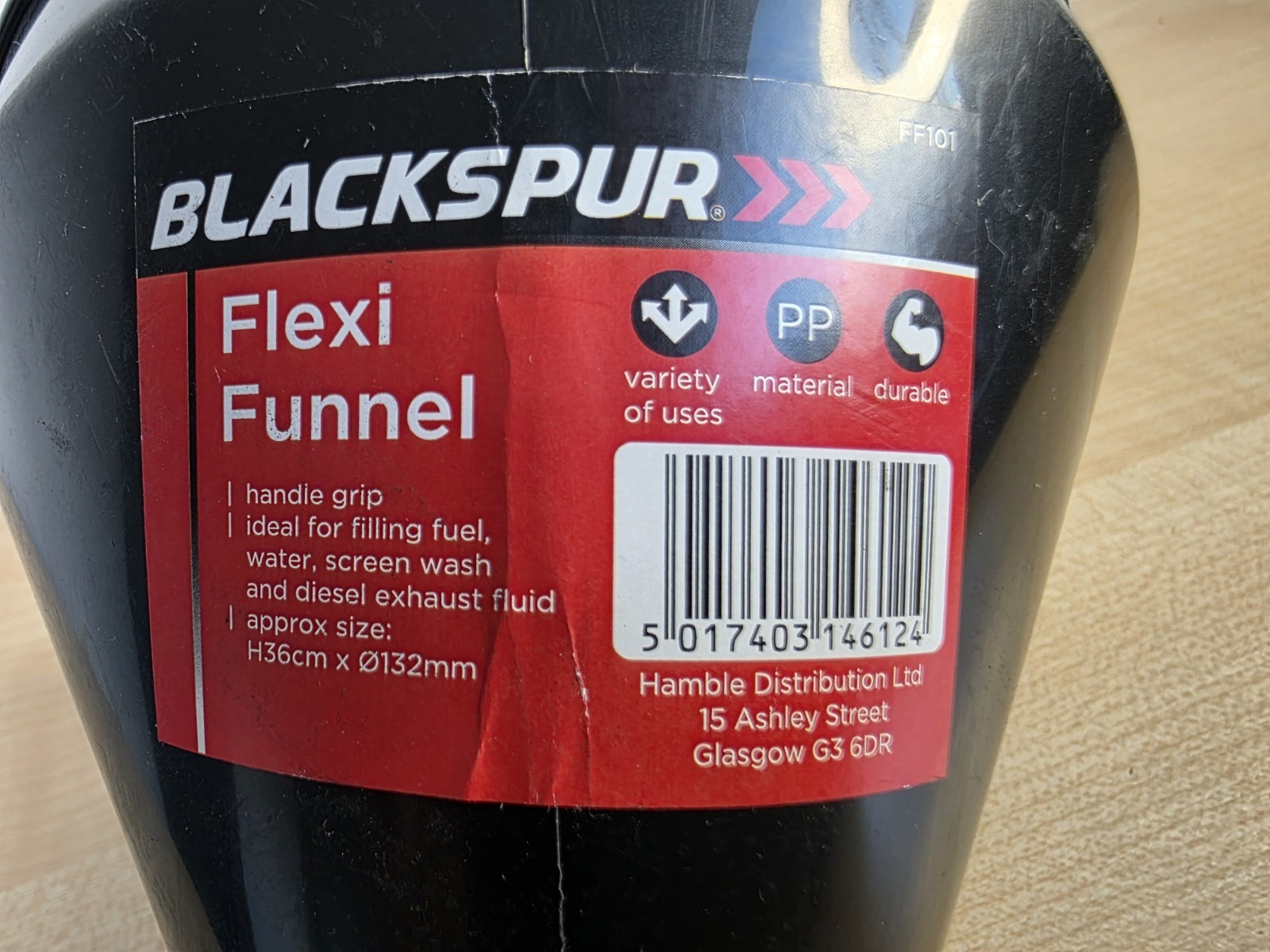 2X Blackspur Flexi Funnel Handle Grip Durable Filling Petrol Diesel Multipurpose - Image 7