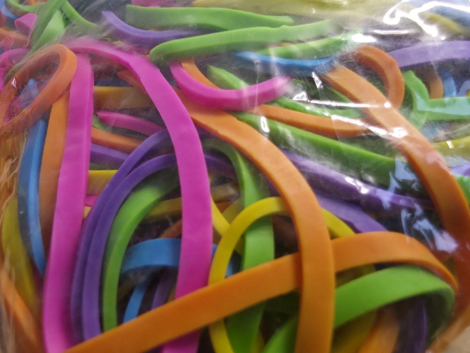 100g Mix Size Neon Elastic Rubber Bands Assorted & Size Home Office School Use - Image 5