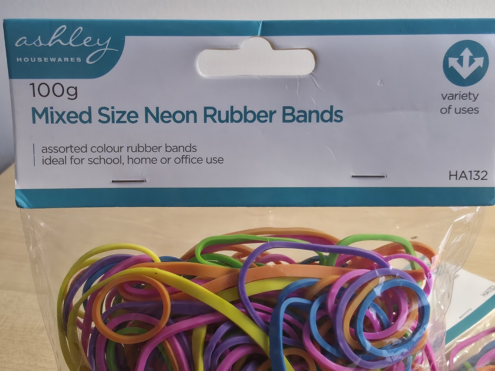 100g Mix Size Neon Elastic Rubber Bands Assorted & Size Home Office School Use - Image 6