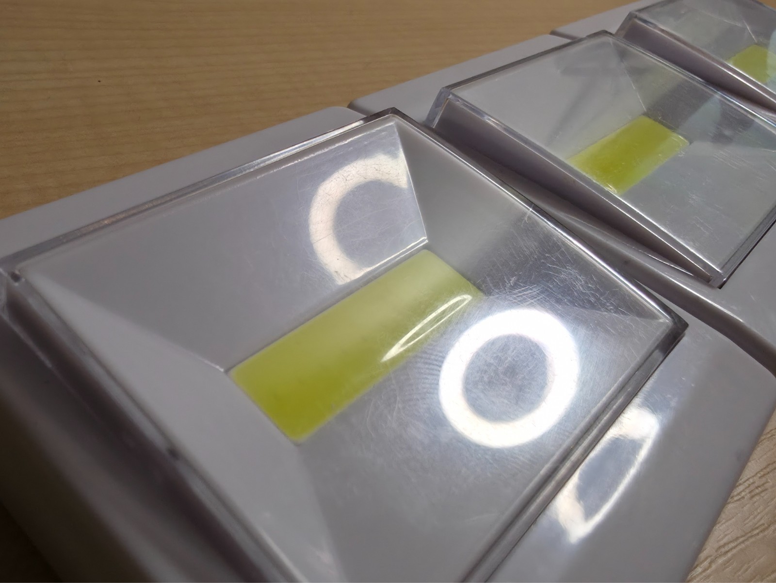 3X LED Lights Battery Push Bright Stick on For Kitchen Cabinet Cupboard Showcase - Image 3