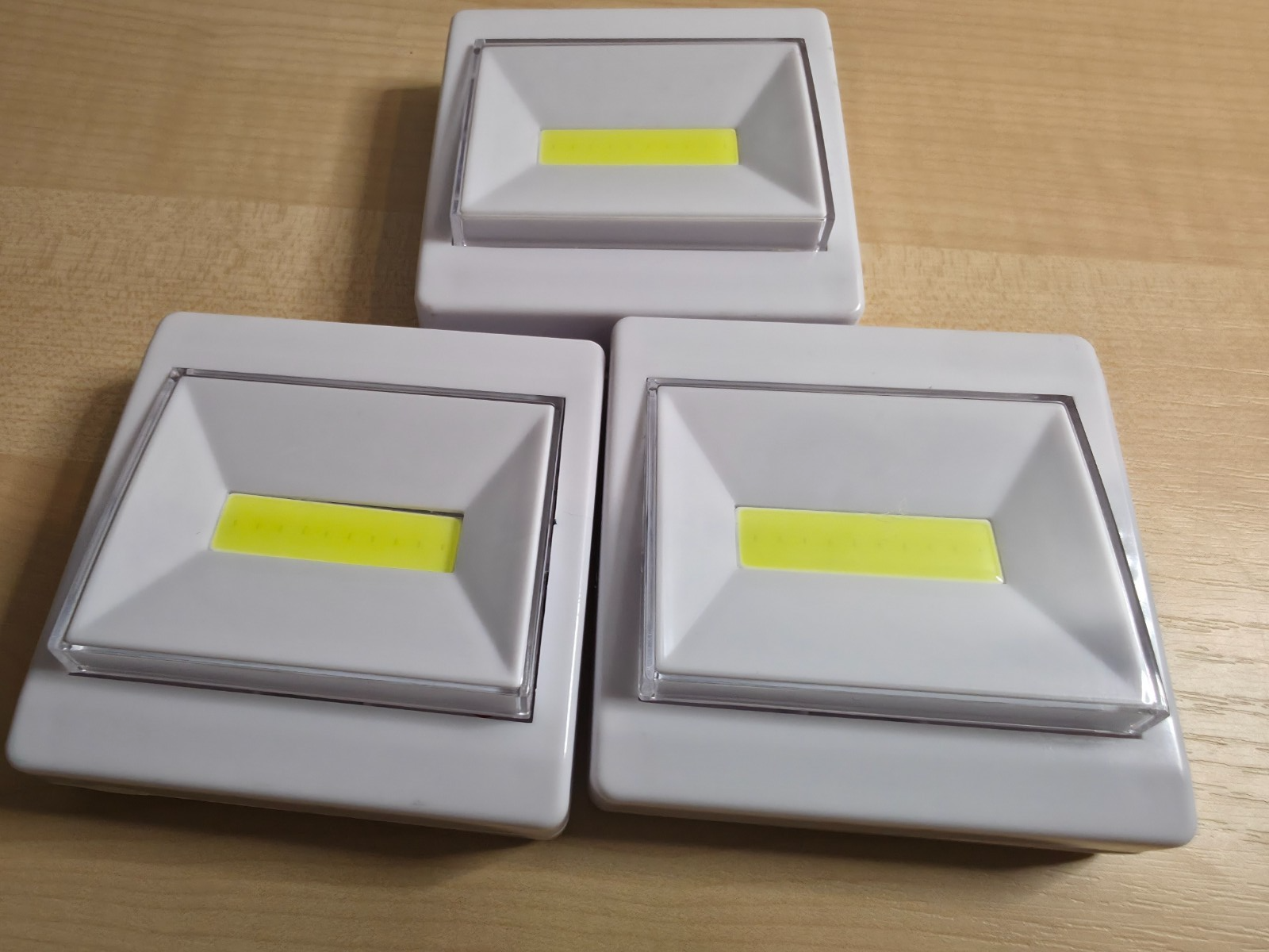 3X LED Lights Battery Push Bright Stick on For Kitchen Cabinet Cupboard Showcase - Image 2