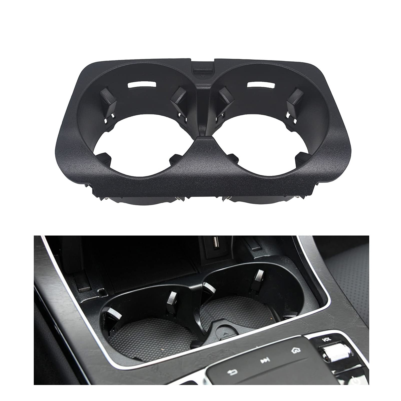 Cup Holder Insert for Mercedes C Class W205 E Class W213 Centre Console